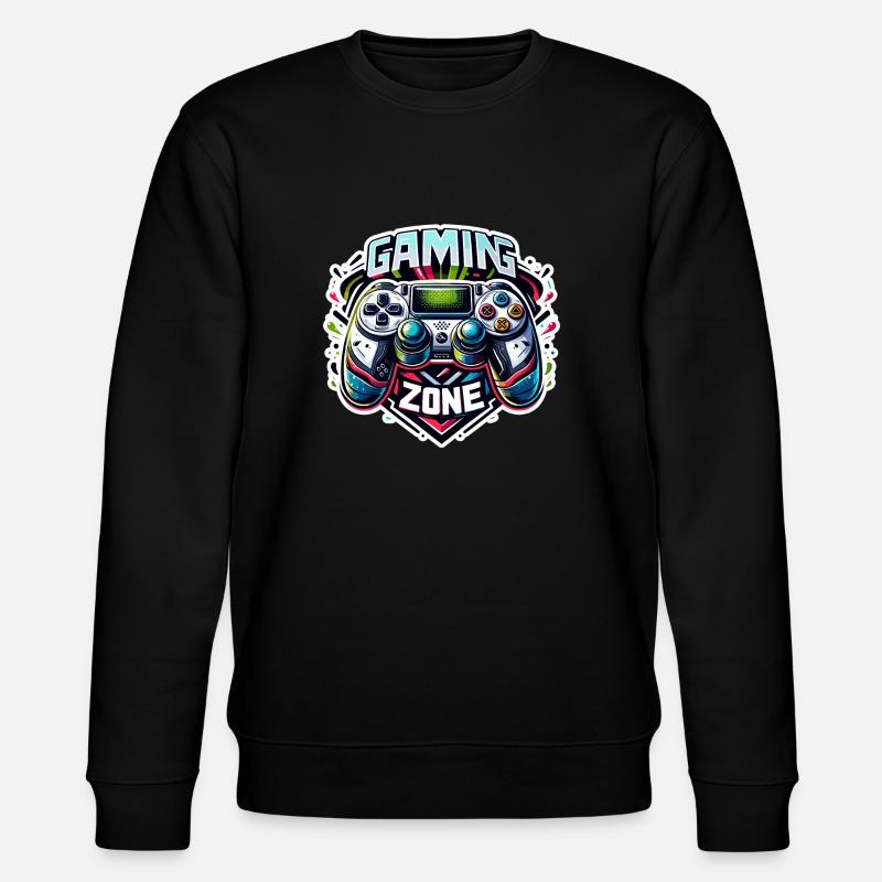 Gaming Zone - Controller Illustration - Stanley/Stella CHANGER Unisex Organic Sweatshirt - black