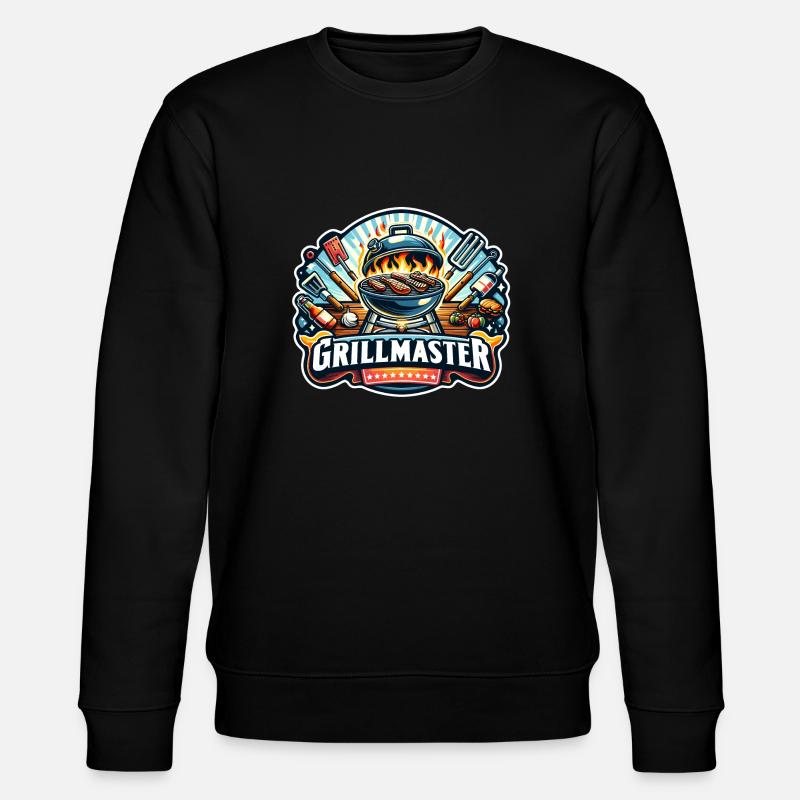 GrillMaster - Grill Illustration - Stanley/Stella Unisex Bio-Sweatshirt CHANGER  - Schwarz