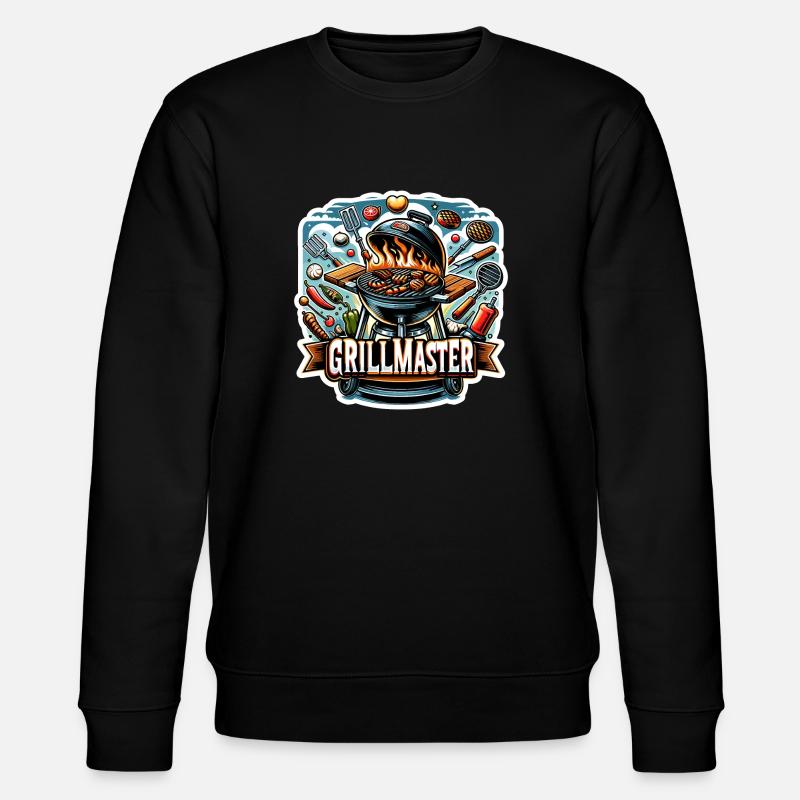 GrillMaster - Grill Illustration - Stanley/Stella Unisex Bio-Sweatshirt CHANGER  - Schwarz