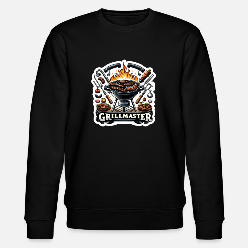 GrillMaster - Grill Illustration - Stanley/Stella Unisex Bio-Sweatshirt CHANGER  - Schwarz