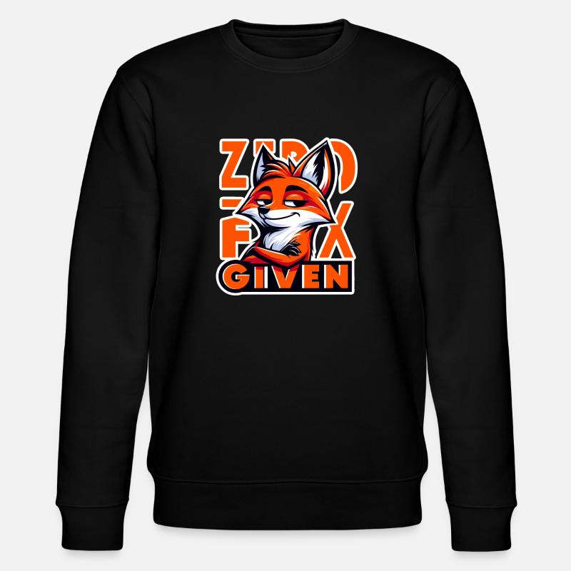 Zero Given - Fuchs Illustration - Stanley/Stella Unisex Bio-Sweatshirt CHANGER  - Schwarz