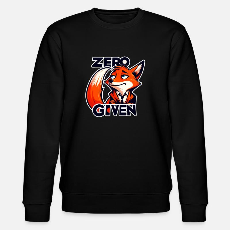 Zero Given - Fuchs Illustration - Stanley/Stella Unisex Bio-Sweatshirt CHANGER  - Schwarz