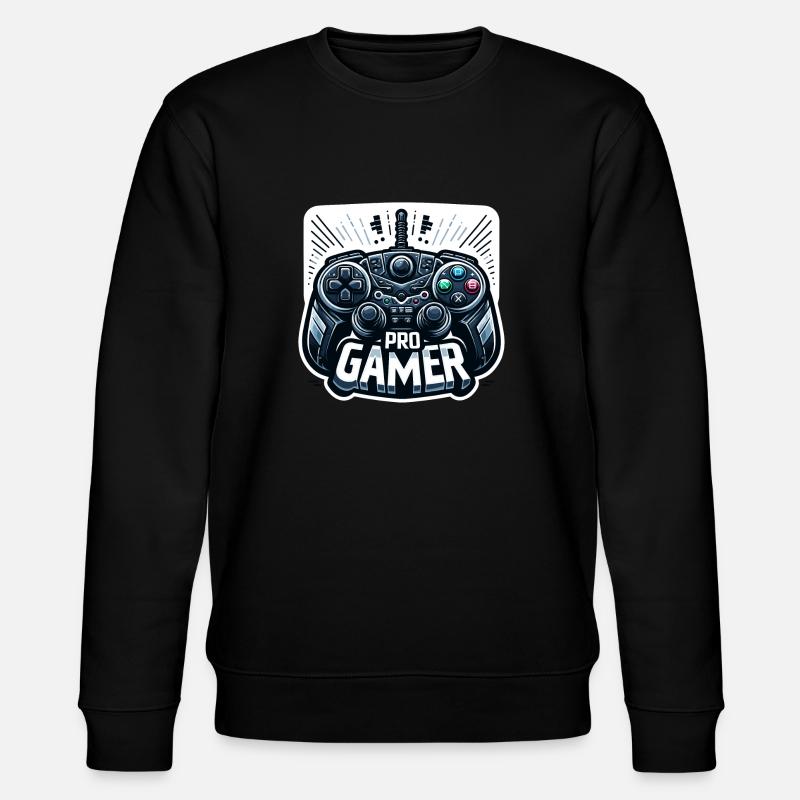 Pro Gamer - Controller Illustration - Stanley/Stella CHANGER Unisex Organic Sweatshirt - black
