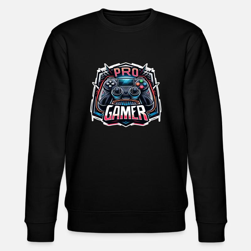 Pro Gamer - Controller Illustration - Stanley/Stella Unisex Bio-Sweatshirt CHANGER  - Schwarz