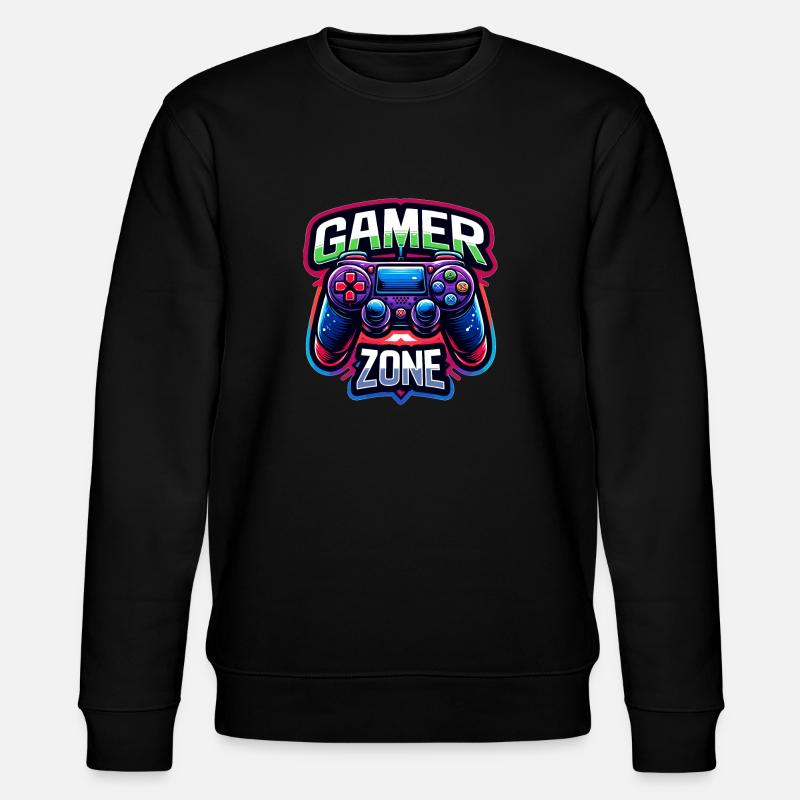 Gamer Zone - Controller Illustration - Stanley/Stella Unisex Bio-Sweatshirt CHANGER  - Schwarz