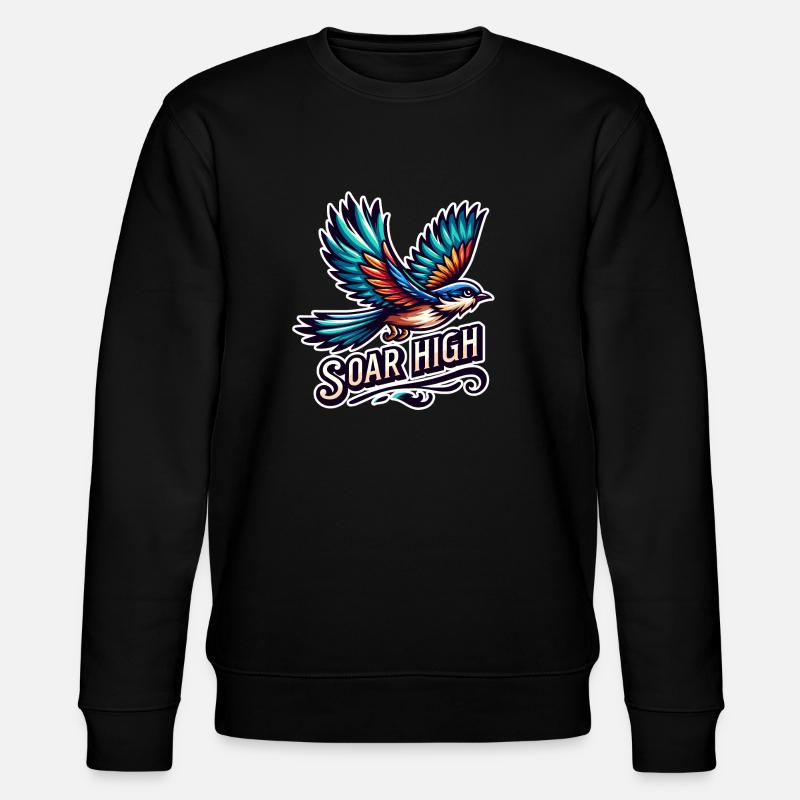 Soar High - illustration d'oiseau - Sweat bio CHANGER Stanley/Stella Unisexe - noir