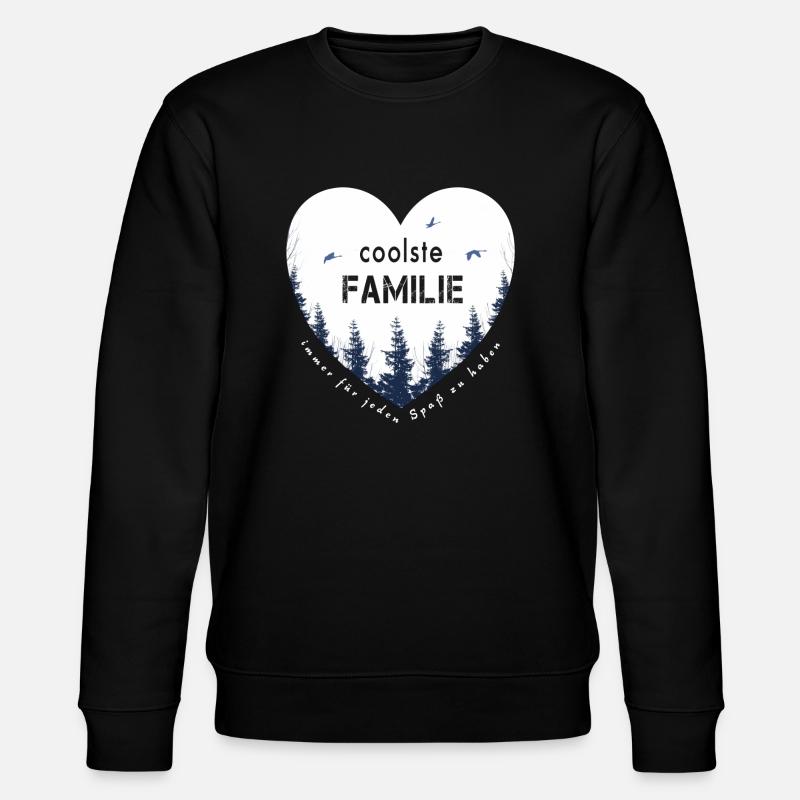 coolste Familie - Stanley/Stella Unisex Bio-Sweatshirt CHANGER  - Schwarz