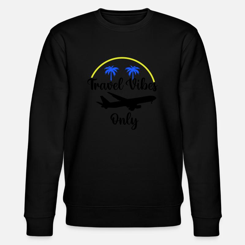 travel vibes only - Stanley/Stella Unisex Bio-Sweatshirt CHANGER  - Schwarz