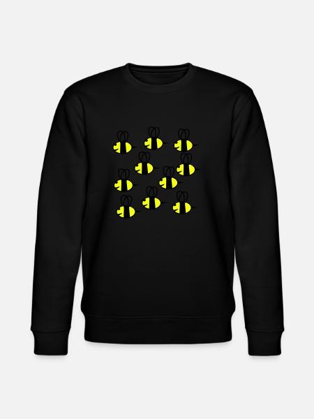 swarm of friendly bees - Stanley/Stella CHANGER Unisex Organic Sweatshirt - black