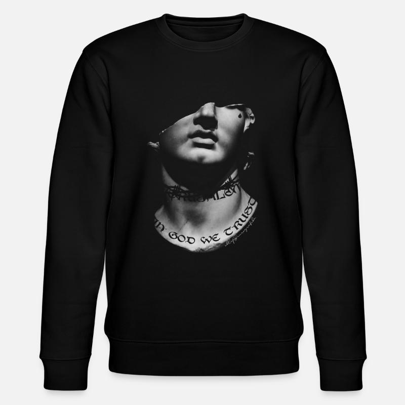 Skulptur mit Tattoo - Stanley/Stella Unisex Bio-Sweatshirt CHANGER  - Schwarz