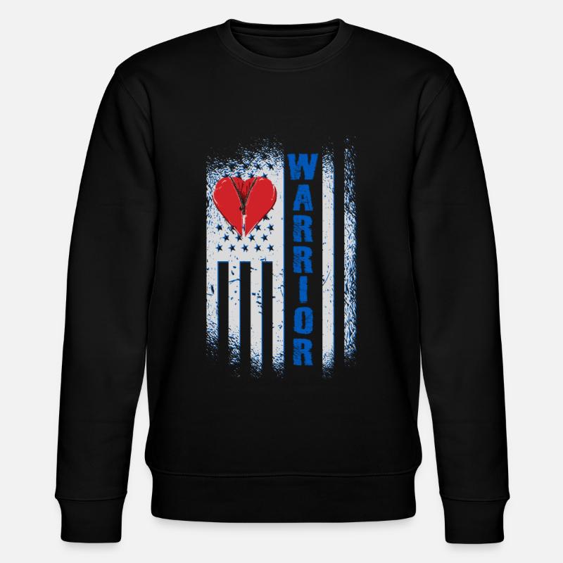 Open Heart Surgery Warrior - Stanley/Stella CHANGER Unisex Organic Sweatshirt - black
