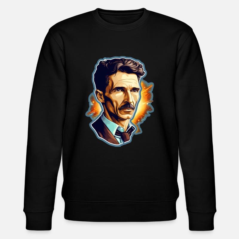 Nikola Tesla - Stanley/Stella Unisex Bio-Sweatshirt CHANGER  - Schwarz