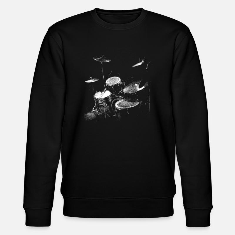 Schlagzeug - Stanley/Stella Unisex Bio-Sweatshirt CHANGER  - Schwarz