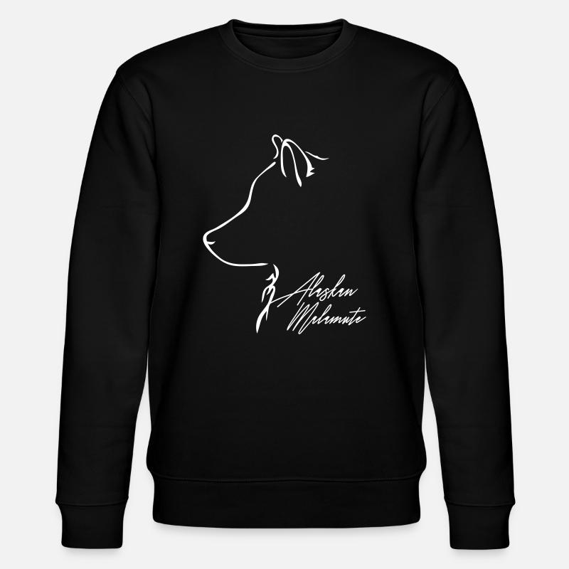 ALASKAN MALAMUTE Profile E WILSIGNS - Stanley/Stella CHANGER Unisex Organic Sweatshirt - black
