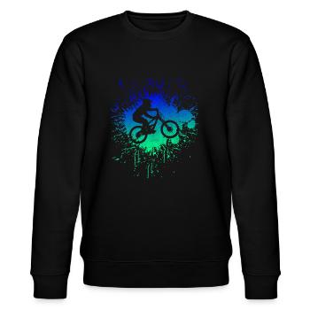 VTT - Cadeau VTT Mountainbiker - Sweat bio CHANGER Stanley/Stella Unisexe - noir - Devant - Nik (191cm) & Marisol (170cm)