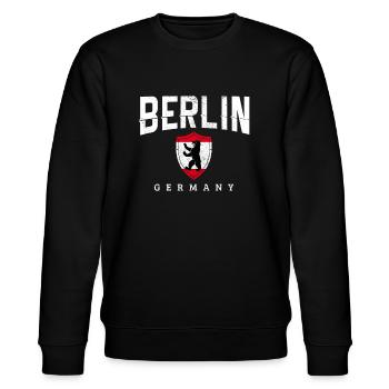 Berlin - Stanley/Stella Unisex Bio-Sweatshirt CHANGER  - Schwarz - Vorne - Nik (191cm) & Marisol (170cm)