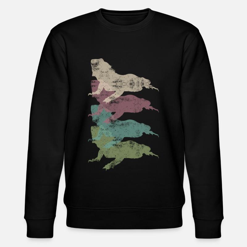 Retro Lizard Lizard - Stanley/Stella CHANGER Unisex Organic Sweatshirt - black