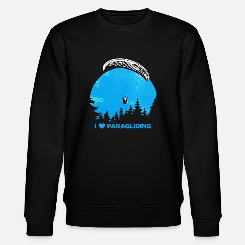 I ♥️ Parapente bleu - Sweat bio CHANGER Stanley/Stella Unisexe - noir