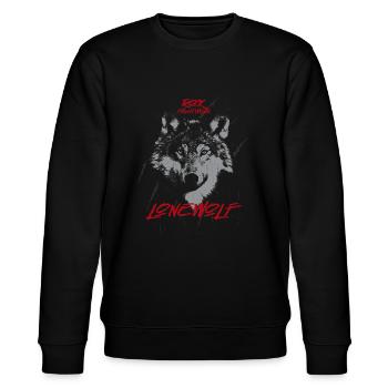 Lonely wolf - Stanley/Stella CHANGER Unisex Organic Sweatshirt - black - Front - Nik (191cm) & Marisol (170cm)