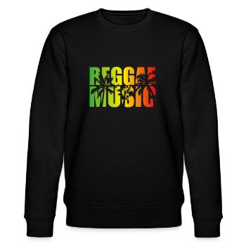 Reggae Music Rasta - Stanley/Stella CHANGER Unisex Organic Sweatshirt - black - Front - Nik (191cm) & Marisol (170cm)