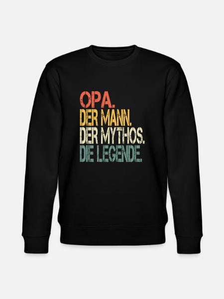 OPA DER MYTHOS - Stanley/Stella Unisex Bio-Sweatshirt CHANGER - Schwarz