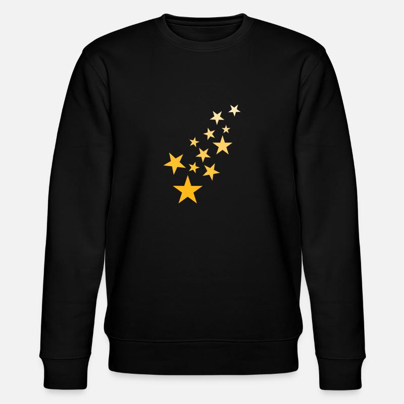Star asterisk pattern starry sky - Stanley/Stella CHANGER Unisex Organic Sweatshirt - black