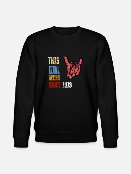 Rock seit 1973 / Frau / Geschenk - Stanley/Stella Unisex Bio-Sweatshirt CHANGER - Schwarz