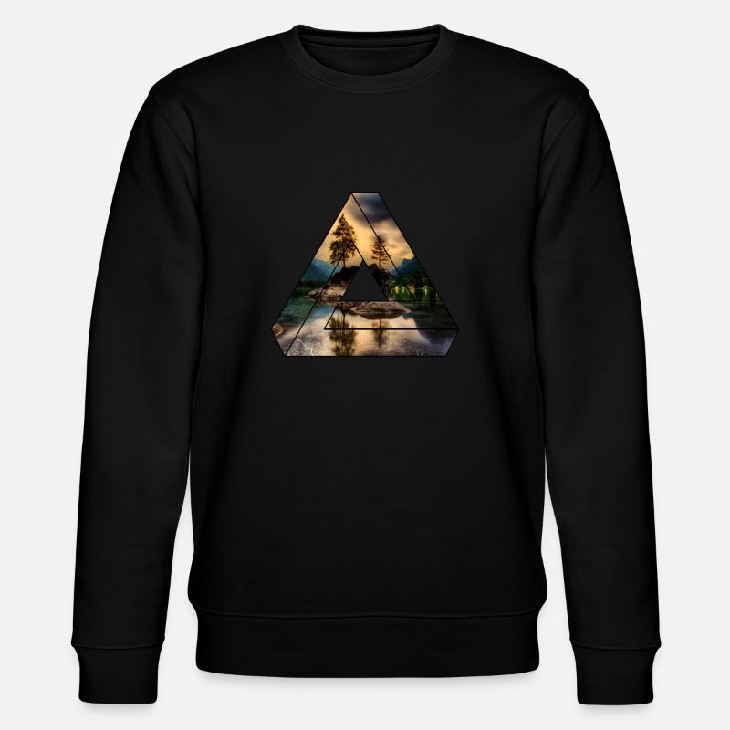 Nature Triangle Forest Lac - Sweat bio CHANGER Stanley/Stella Unisexe - noir