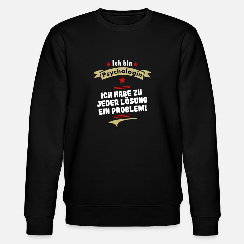 ich bin psychologin - Stanley/Stella Unisex Bio-Sweatshirt CHANGER  - Schwarz