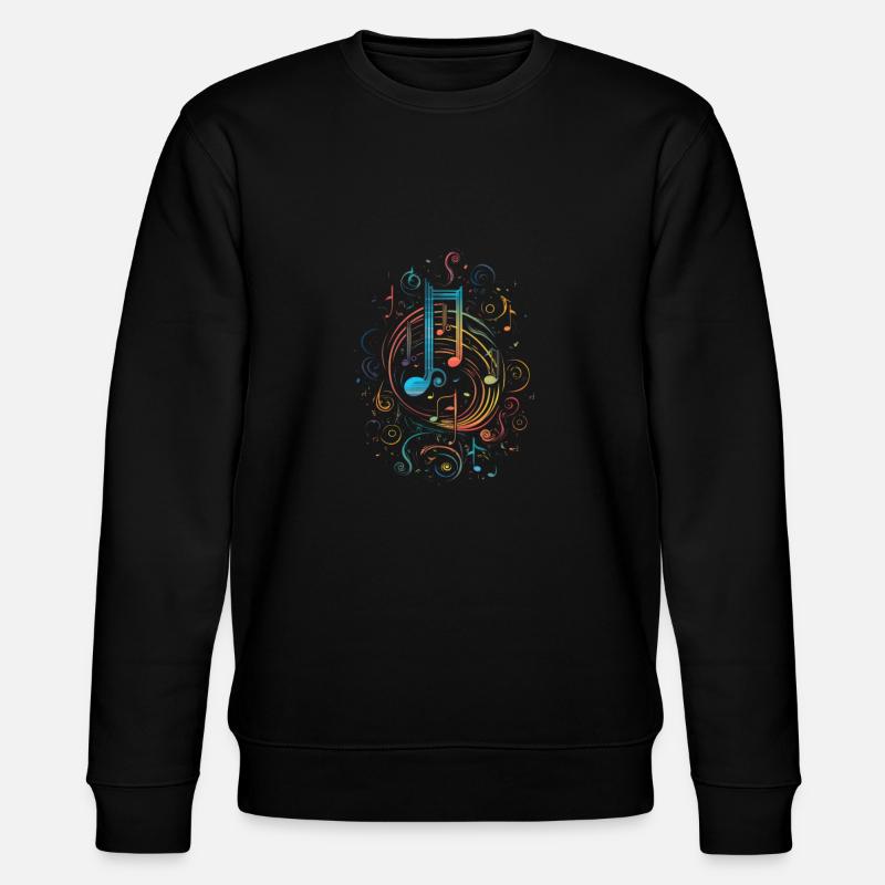 Notes de musique visualisée - Sweat bio CHANGER Stanley/Stella Unisexe - noir