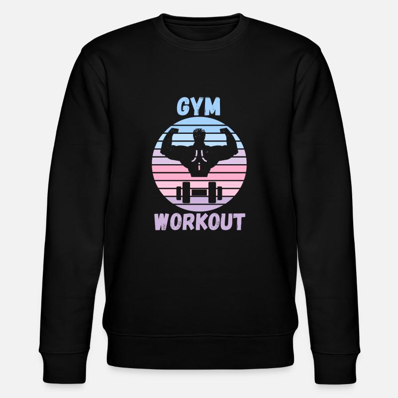 Training im Fitnessstudio - Stanley/Stella Unisex Bio-Sweatshirt CHANGER  - Schwarz