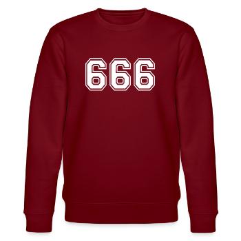 666 - Stanley/Stella CHANGER Unisex Organic Sweatshirt - burgundy - Front - Nik (191cm) & Marisol (170cm)