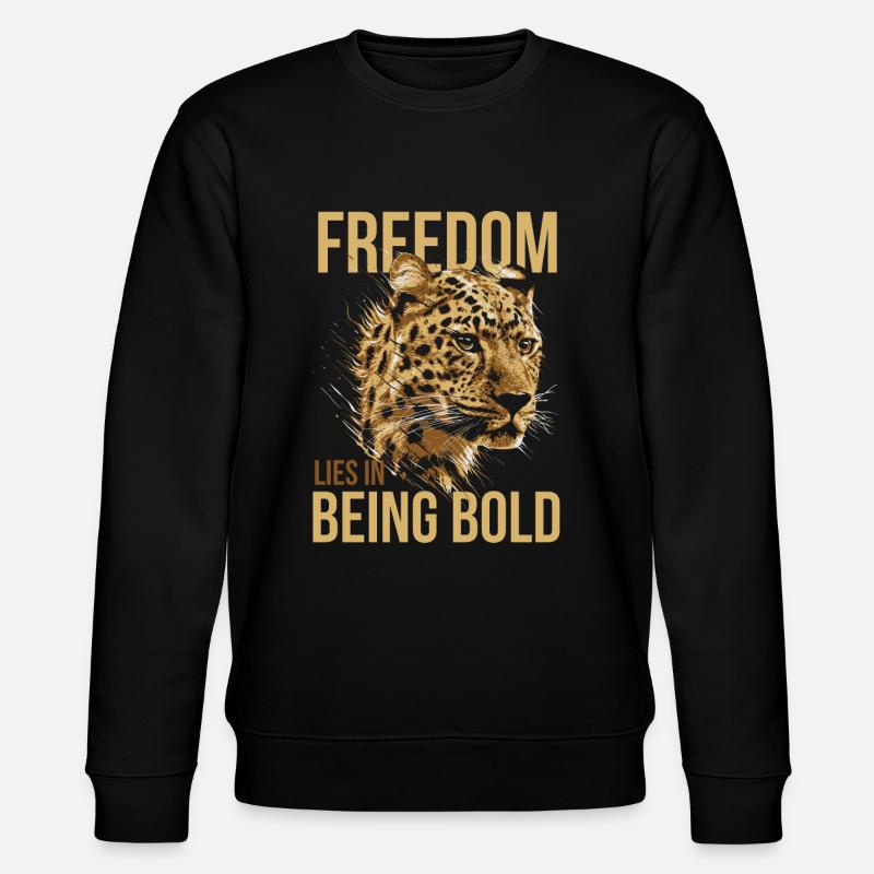 Leopard - Stanley/Stella Unisex Bio-Sweatshirt CHANGER  - Schwarz