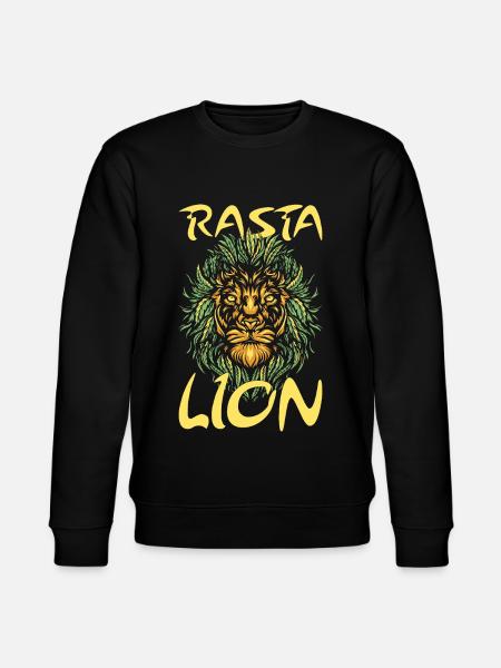 Rasta Lion Rastafari Gift - Stanley/Stella CHANGER Unisex Organic Sweatshirt - black