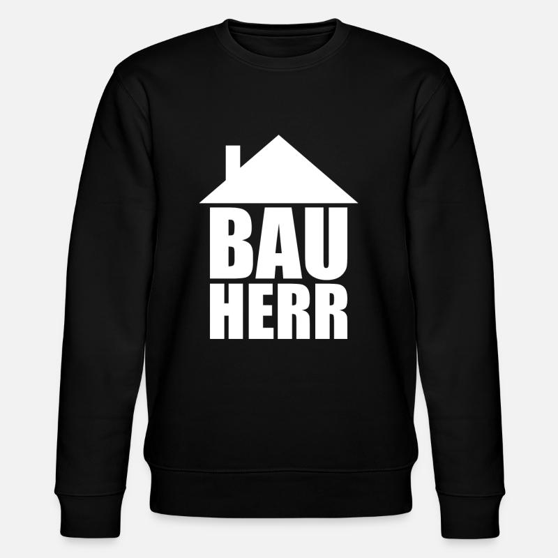 Bauherr Hausbau - Stanley/Stella Unisex Bio-Sweatshirt CHANGER  - Schwarz