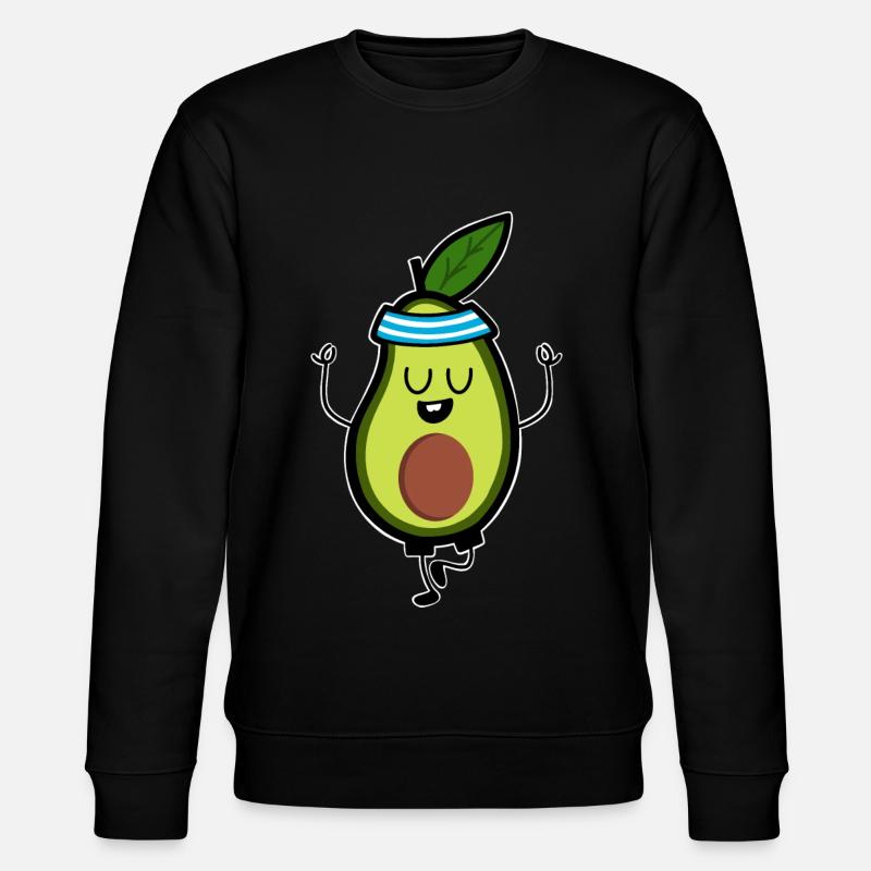 Avocado Meditation Yoga - Stanley/Stella Unisex Bio-Sweatshirt CHANGER  - Schwarz