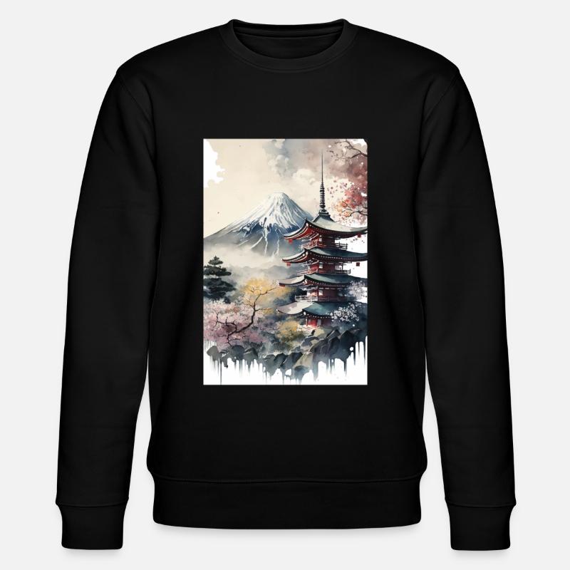 Mount Fuji - Stanley/Stella Unisex Bio-Sweatshirt CHANGER  - Schwarz
