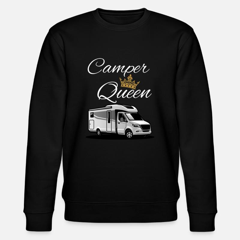 Camper Queen-Camper Königin - Stanley/Stella Unisex Bio-Sweatshirt CHANGER  - Schwarz