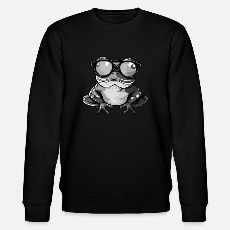 Frosch Lustig Cool - Stanley/Stella Unisex Bio-Sweatshirt CHANGER  - Schwarz