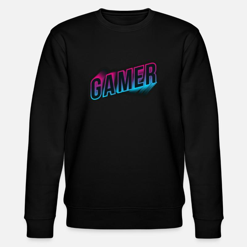 Gamer Neon 3D - Stanley/Stella Unisex Bio-Sweatshirt CHANGER  - Schwarz