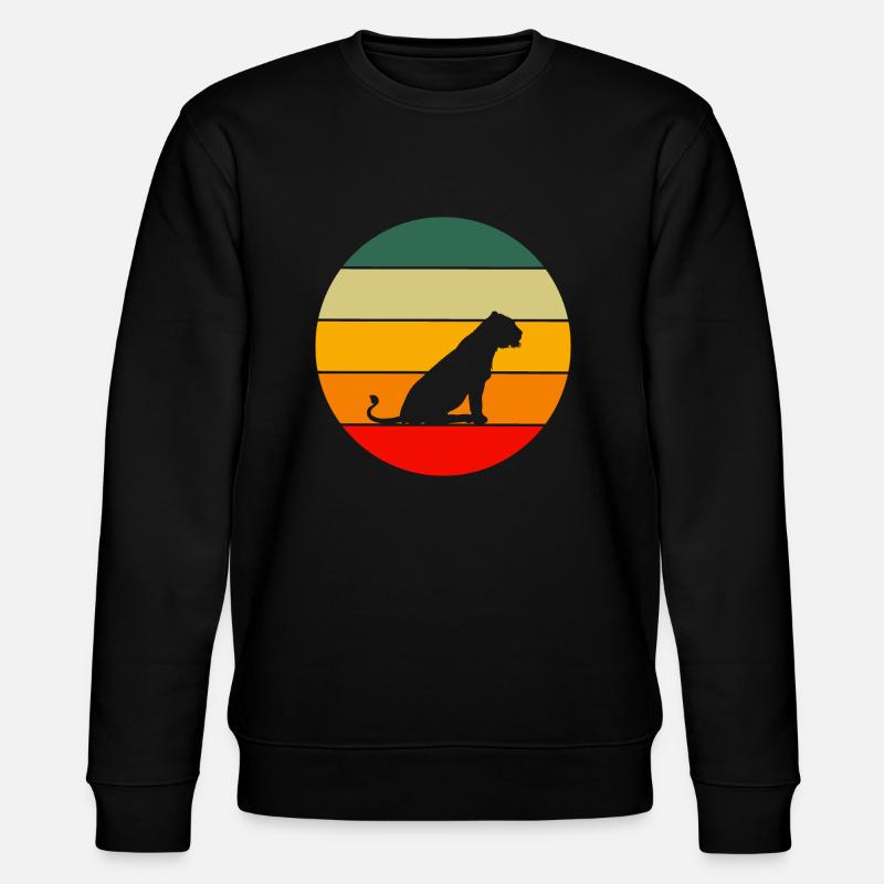 Retro Tiger - Stanley/Stella Unisex Bio-Sweatshirt CHANGER  - Schwarz