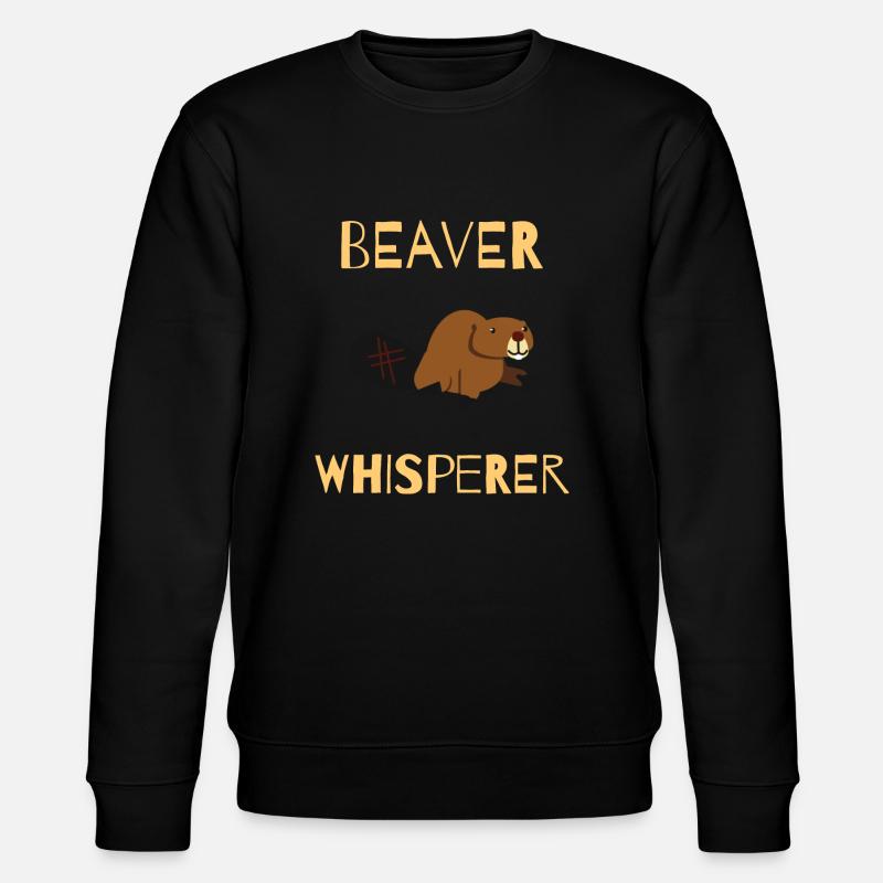 BEAVER: Beaver Whisperer - Stanley/Stella CHANGER Unisex Organic Sweatshirt - black