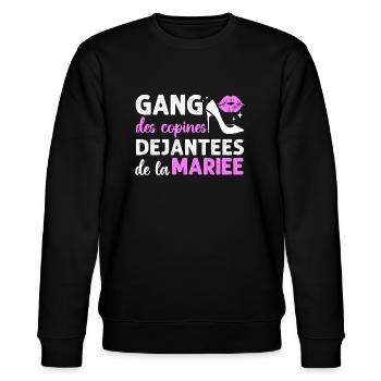 Gang des copines de la mariée humour EVJF cadeau. - Sweat bio CHANGER Stanley/Stella Unisexe - noir - Devant - Nik (191cm) & Marisol (170cm)