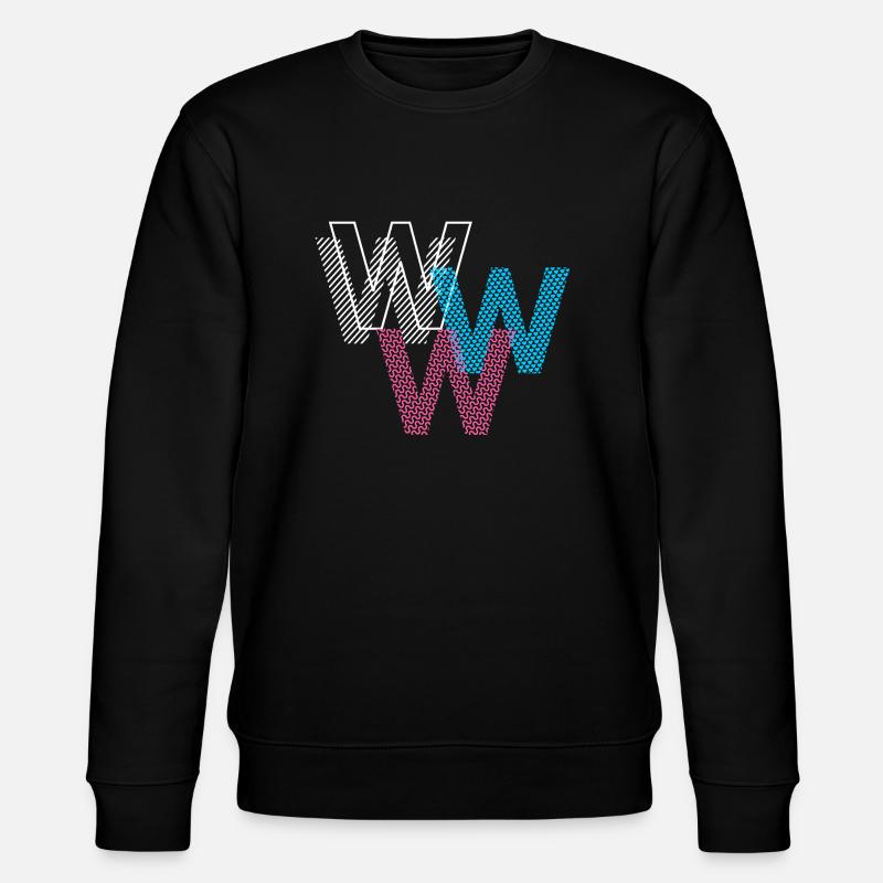 W Buchstabe - Stanley/Stella Unisex Bio-Sweatshirt CHANGER  - Schwarz