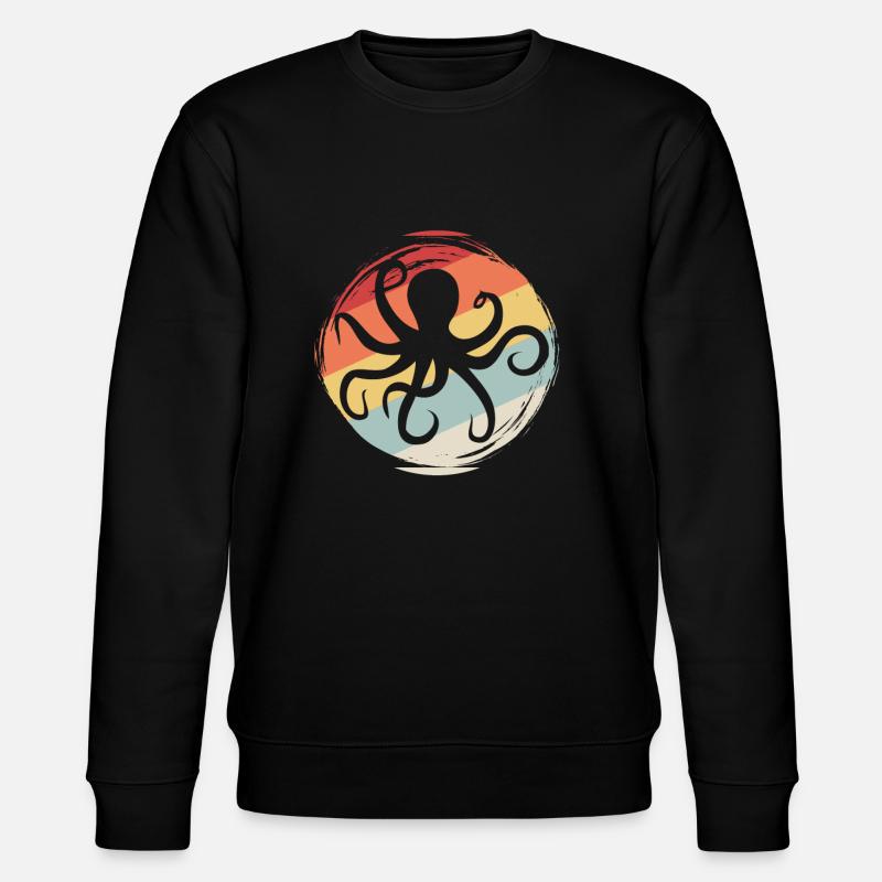 Tentakel Tintenfisch Octopus Geschenk - Stanley/Stella Unisex Bio-Sweatshirt CHANGER  - Schwarz