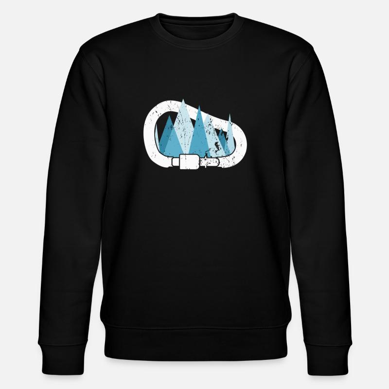 Kletter Geschenkidee Climb Shirt - Stanley/Stella Unisex Bio-Sweatshirt CHANGER  - Schwarz