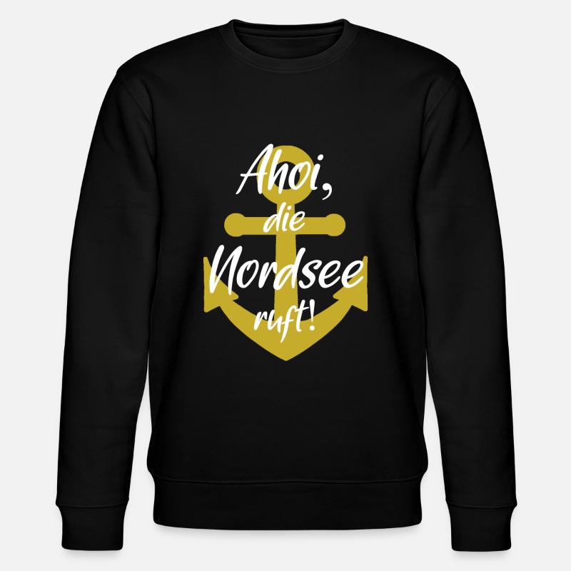 Ahoi die Nordsee ruft - Stanley/Stella Unisex Bio-Sweatshirt CHANGER  - Schwarz