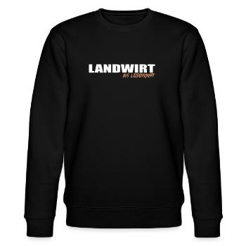 Landwirt Bauer Leidenschaft Geschenk - Stanley/Stella Unisex Bio-Sweatshirt CHANGER  - Schwarz - Vorne - Nik (191cm) & Marisol (170cm)