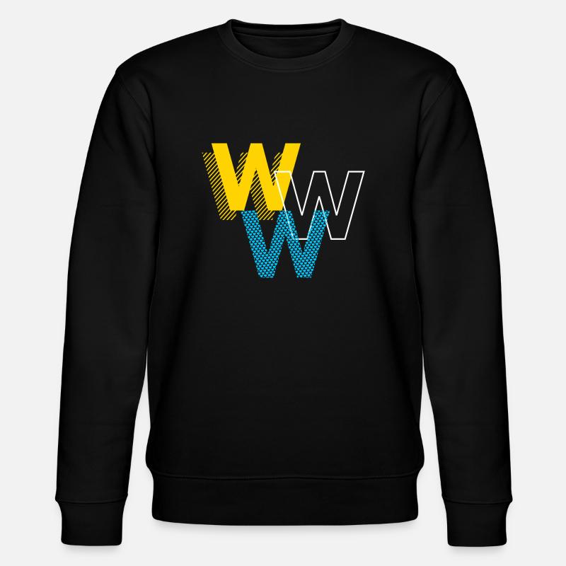 W Lettering Design Geschenke - Stanley/Stella Unisex Bio-Sweatshirt CHANGER - Schwarz