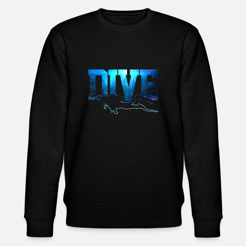 Dive - Diving Diver Gift - Stanley/Stella CHANGER Unisex Organic Sweatshirt - black